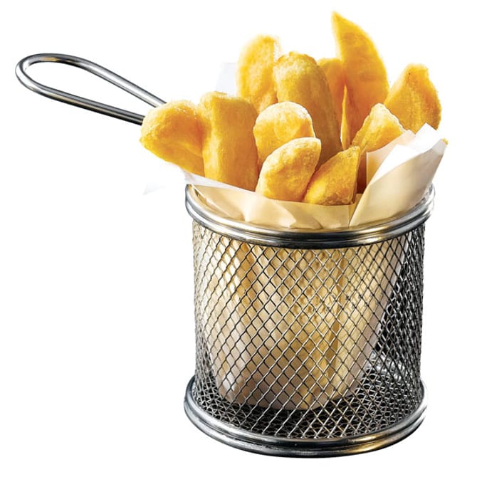 Stainless steel fries server