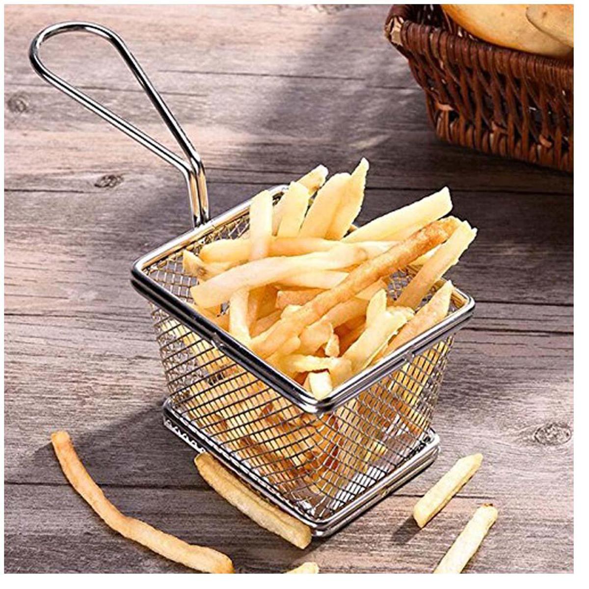 Stainless steel fries server