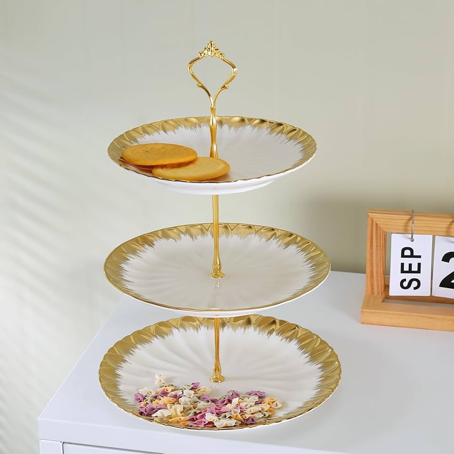 3-tier pastry serving platter