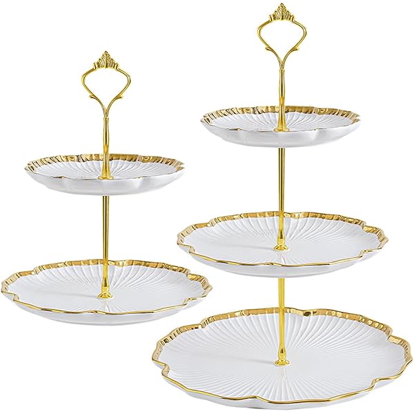 3-tier pastry serving platter
