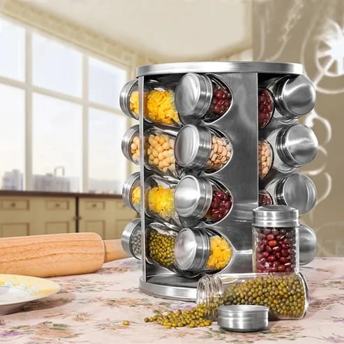 Stainless steel spice rack